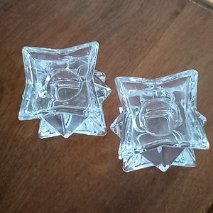 Glass candle holders for taper candles